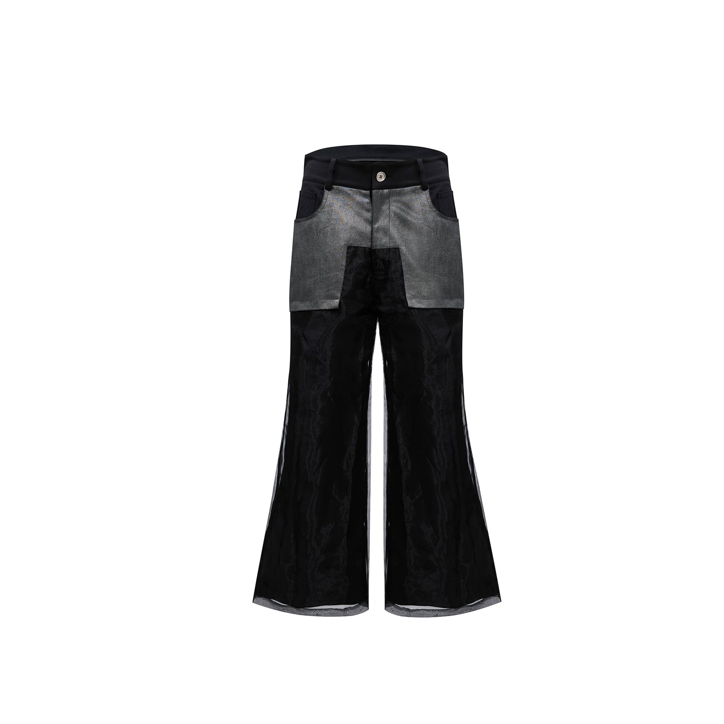 Double Layered Mesh Flare Trousers WN6475