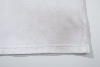 Washed Handwriting Print Short Sleeve T-Shirt WN25809