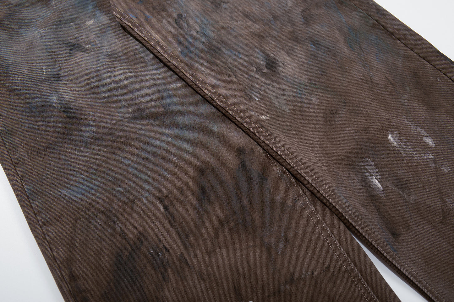 Paint Graffiti Washed Wide Leg Denim Jeans WN23046