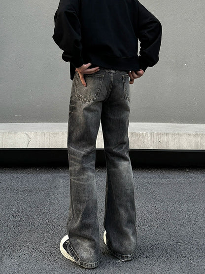 Raw Hem Flare Denim Jeans WN19418