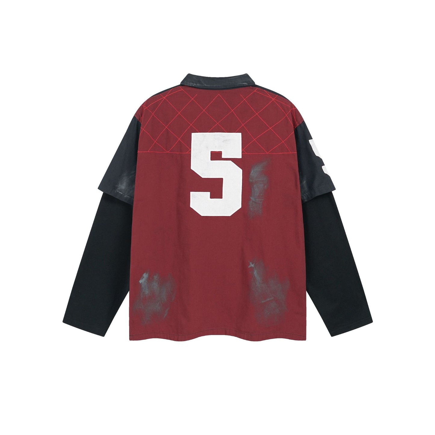 Dirty Washed Fake Layered Long Sleeve T-Shirt WN25805