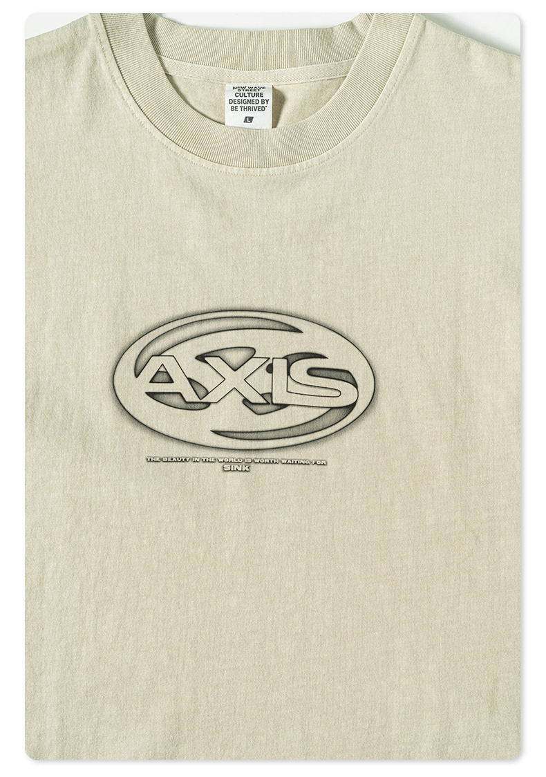 Whased Print Oversize Tank Top T-shirt WN6442