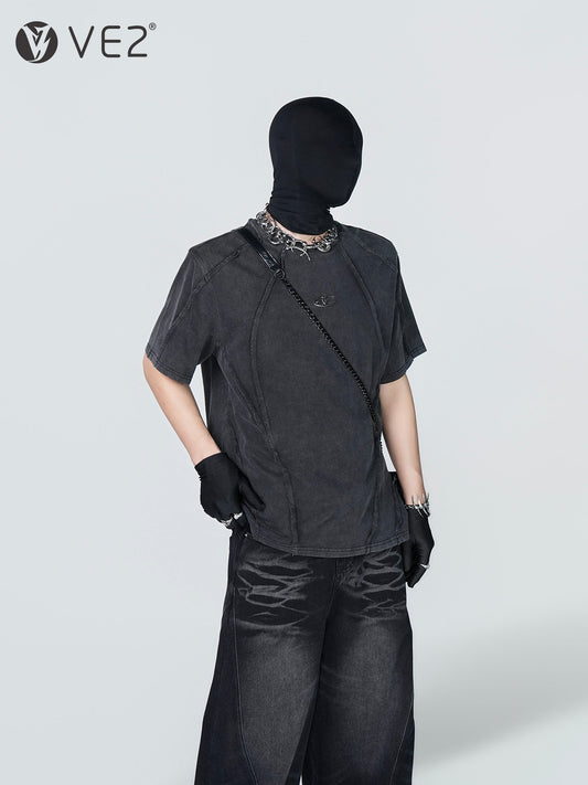 Seam Detail Short Sleeve T-Shirt WN24304