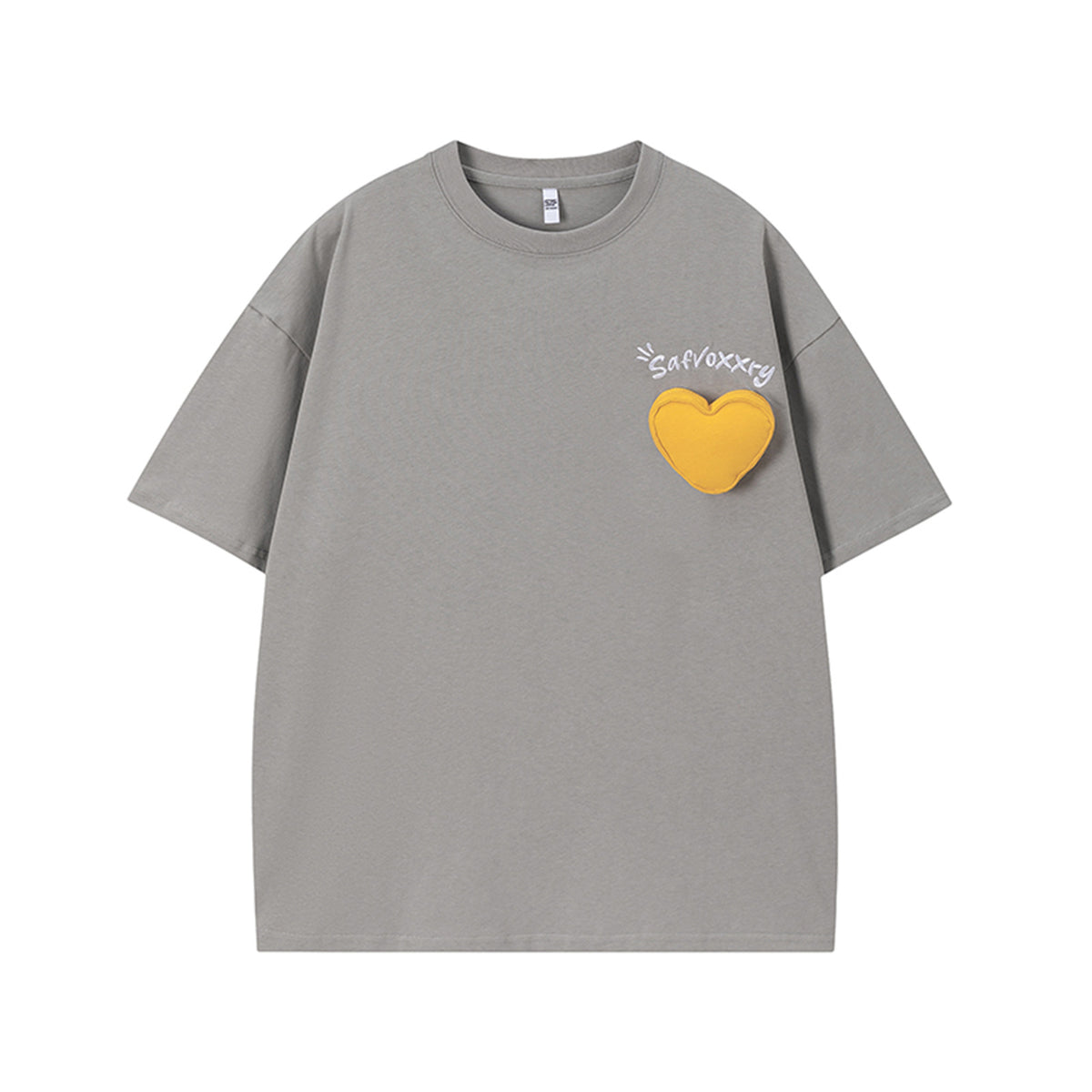 3D Heart Letter Embroidery Short Sleeve T-Shirt WN26923