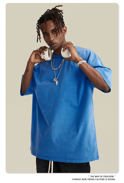 Washed Oversize Short-sleeve T-shirt WN6457