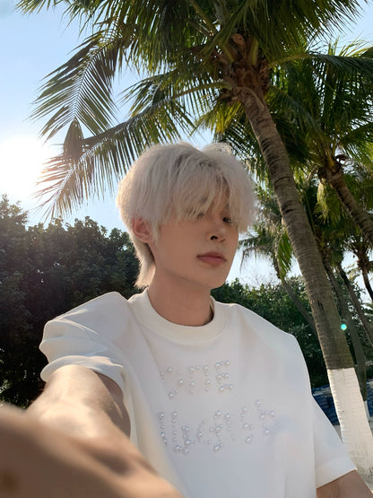 Pearl Design Oversize Short Sleeve T-Shirt WN19909