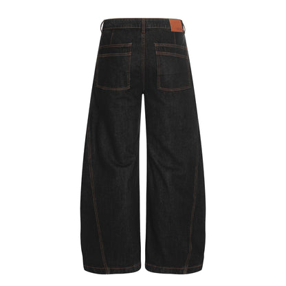 Raw Deconstruction Curved Denim Jeans WN25992