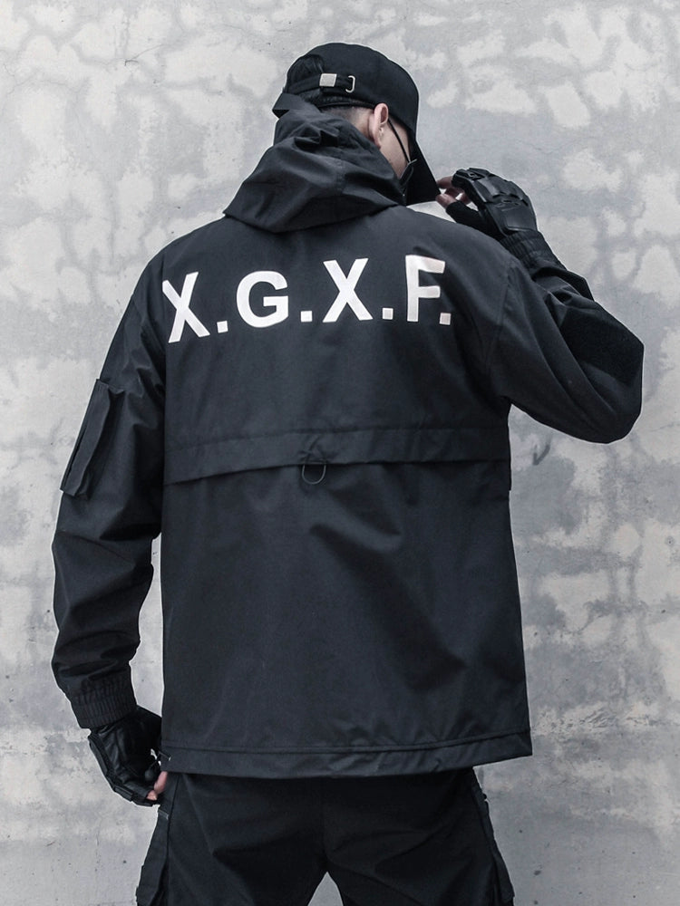 Multi Pocket Tactical Half Zip Hooded Jacket WN22310