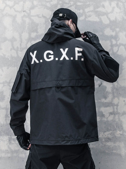 Multi Pocket Tactical Half Zip Hooded Jacket WN22310