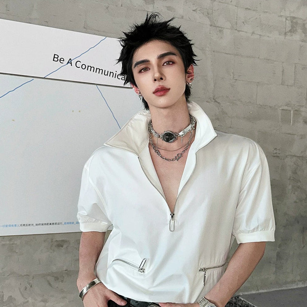 WN25132 Yang Yifan trendy brand necklace, versatile personalized men's necklace pendant, hip-hop street fashion design letter pendant WN25132