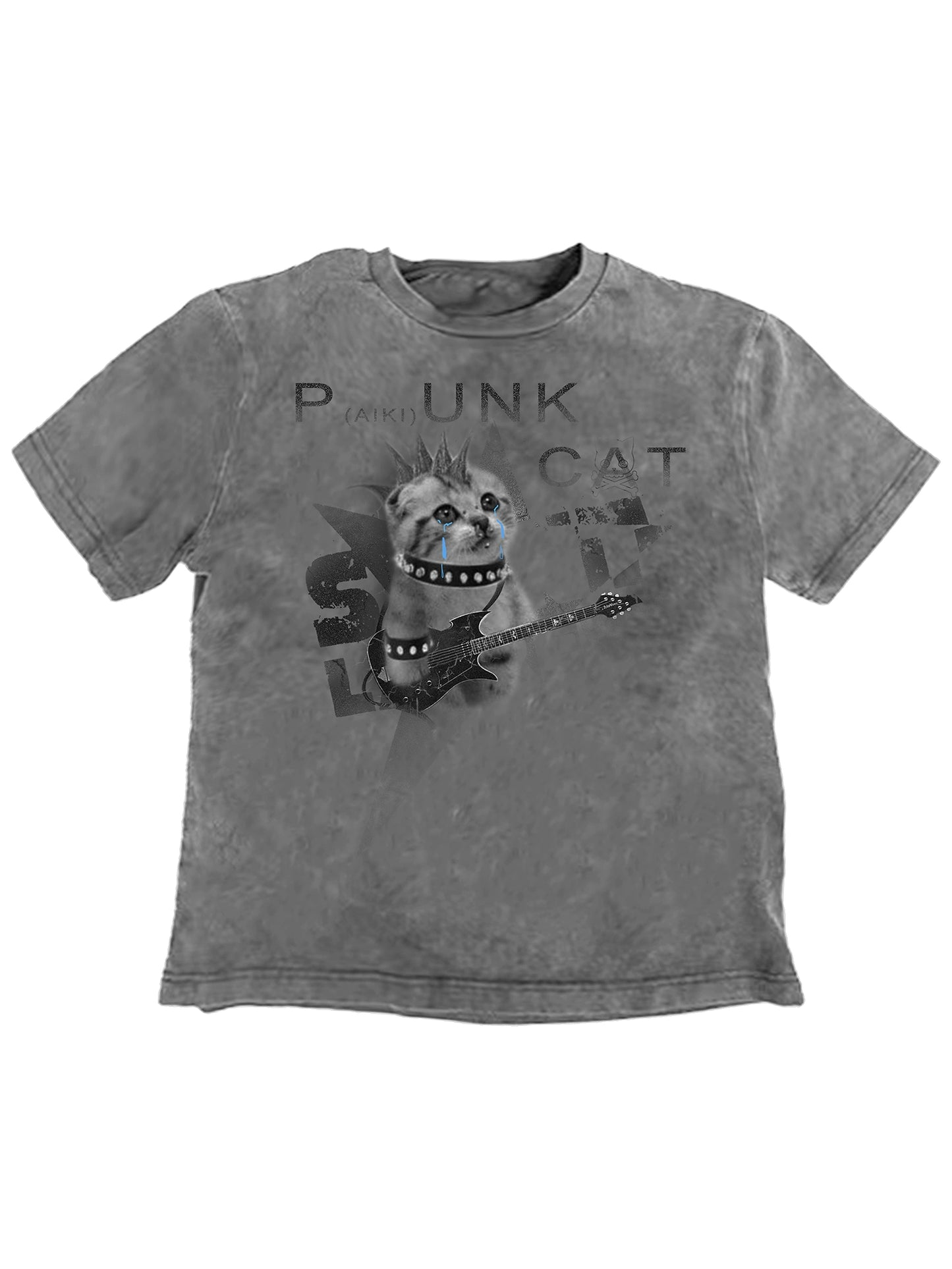 Cat Animal Print Oversize Short Sleeve T-Shirt WN20885