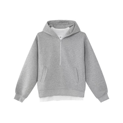 Half Zipper Hoodie & Wide Leg Pants Setup WN25188