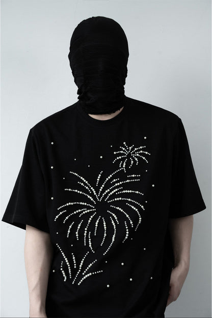 Firework Studs Design Short Sleeve T-Shirt WN23626