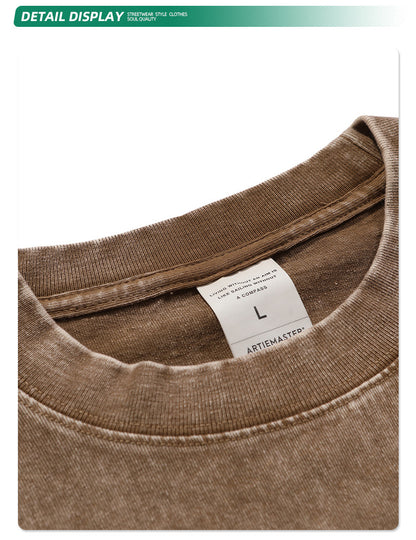 Vintage Dyed Oversize Short-sleeve T-shirt & Vintage Dyed Short Sweatpants Setup WN6631-K