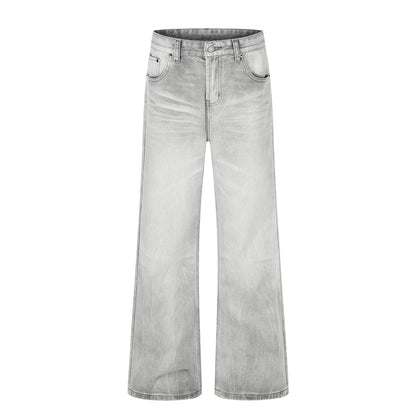 Washed Whiskers Flare Denim Jeans WN25832