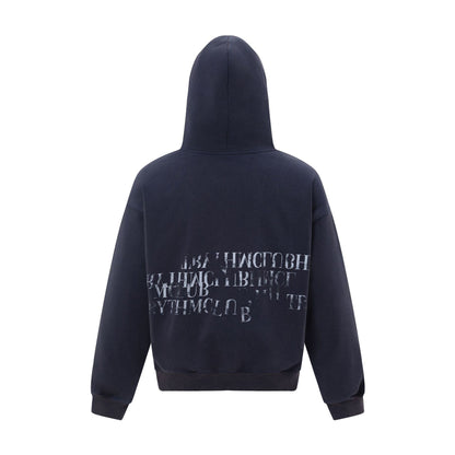 Heavyweight Letter Oversize Pullover Hoodie WN26085