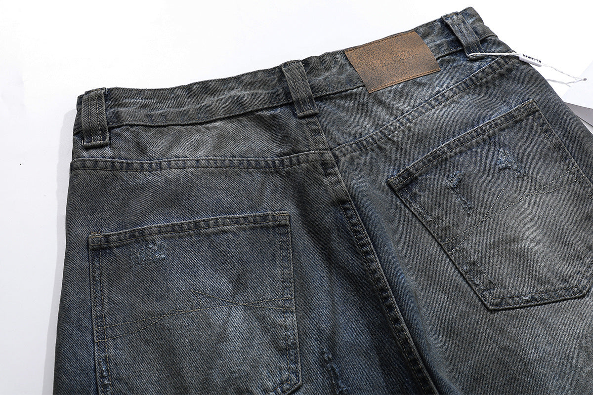 Washed Flare Denim Jeans WN12718