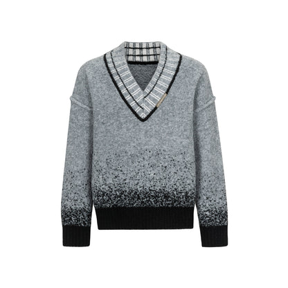 Gradient V-Neck Knit Sweater WN10714