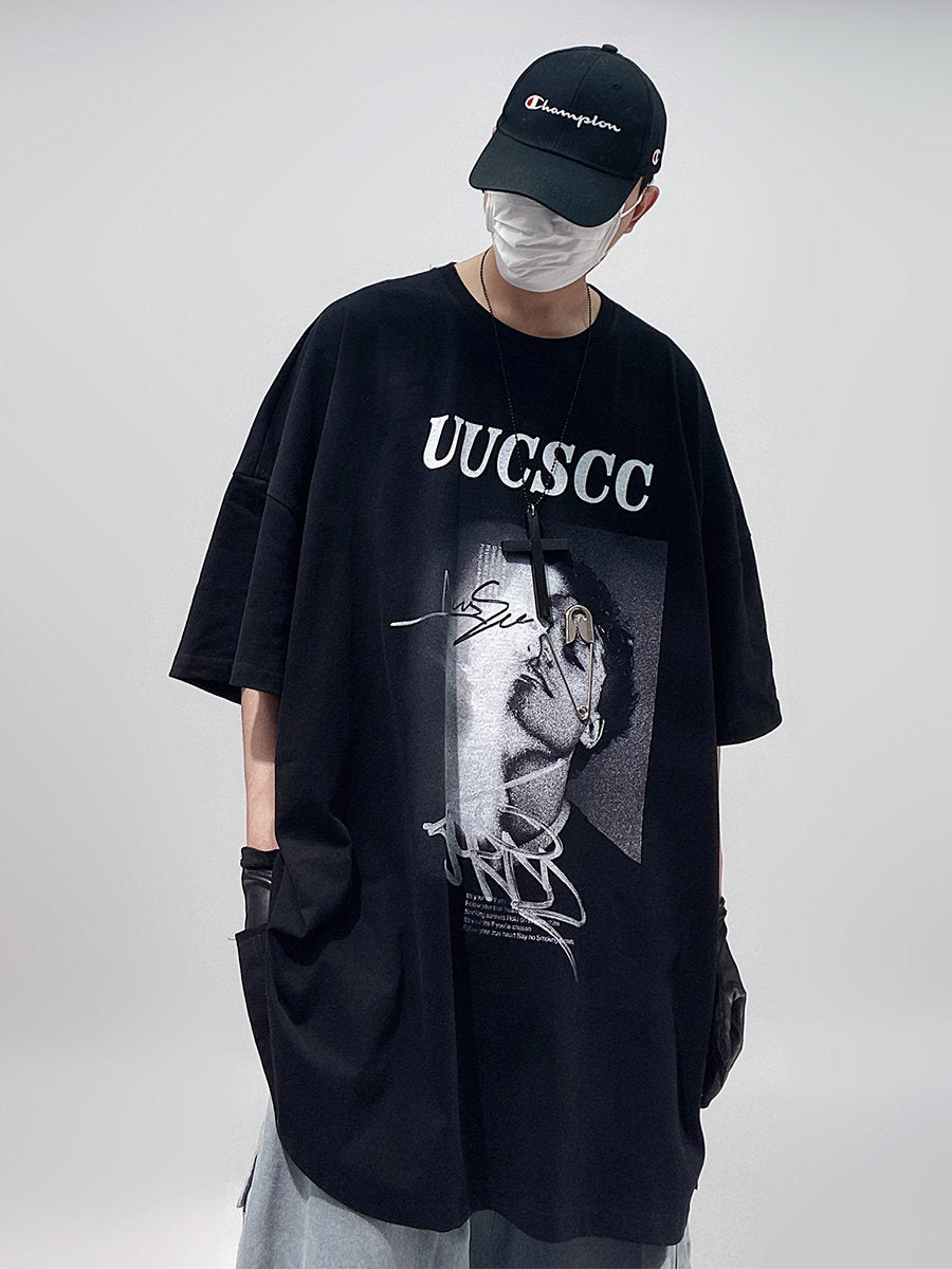 Graphic Print Oversize Short Sleeve T-Shirt WN24016