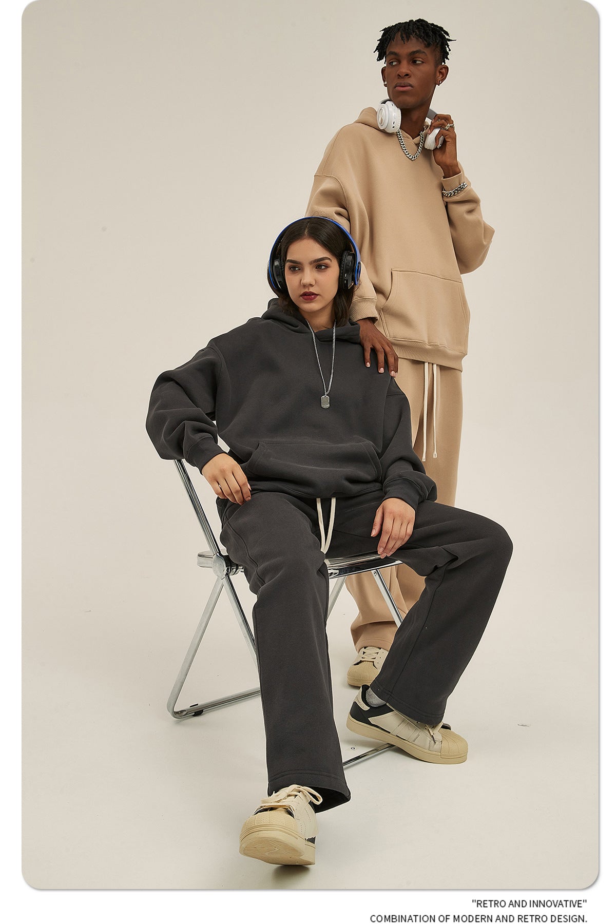 Oversize Heavyweight Hoodie & Heavyweight Sweatpants Setup WN6638-K