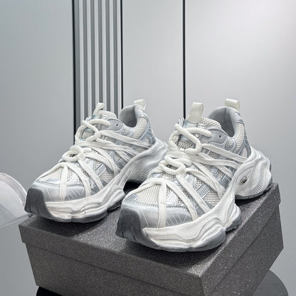 Breathable Mesh Chunky Platform Sneakers WN24801