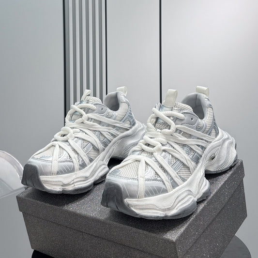 Breathable Mesh Chunky Platform Sneakers WN24801