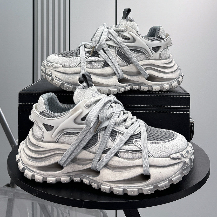 Chunky Platform Mesh Lace-Up Sneakers WN24835