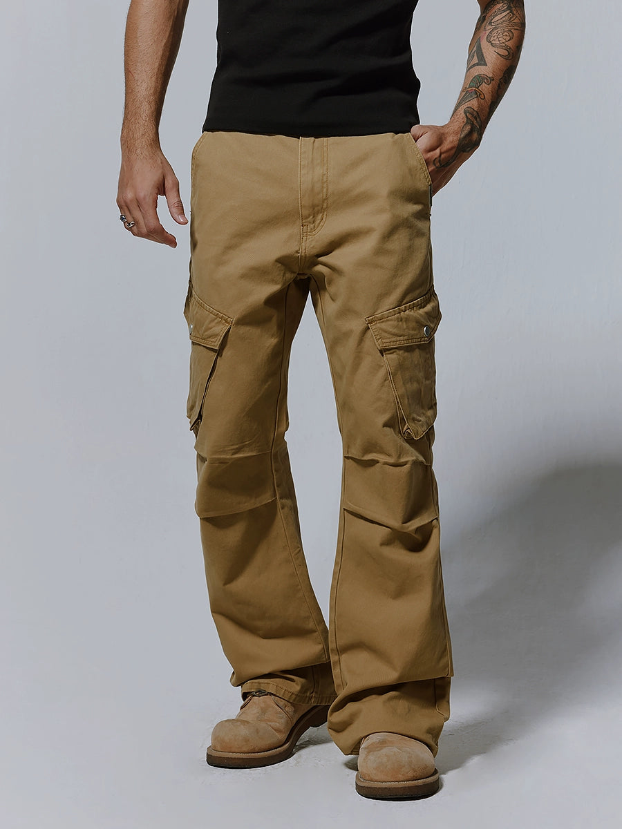 Wrinkle Multi-Pocket Cargo Denim Jeans WN17479