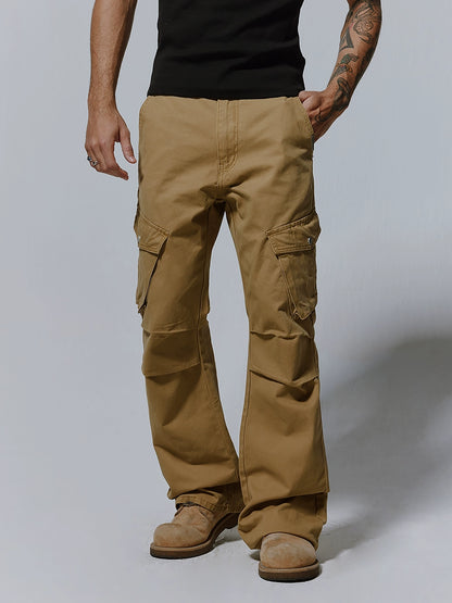 Wrinkle Multi-Pocket Cargo Denim Jeans WN17479