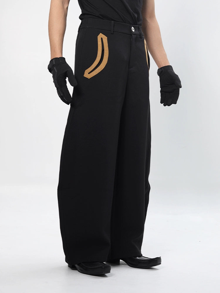 Curved Hem Wide Leg Trousers WN18638