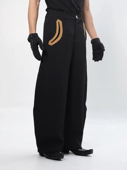 Curved Hem Wide Leg Trousers WN18638