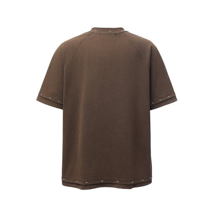 Studs Raglan Short Sleeve T-Shirt WN25505