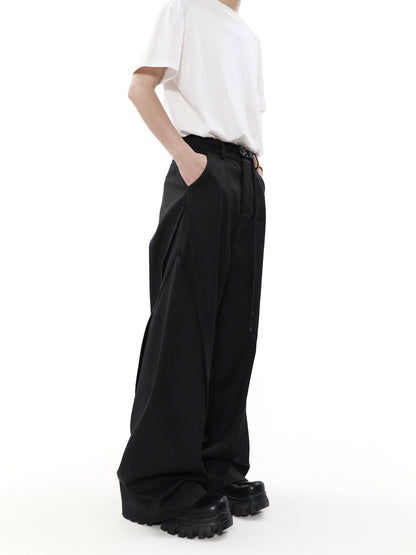 Plan Wide-Leg Straight Trousers WN7552