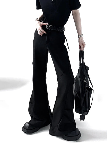 Pleats Design Flare Trousers WN20354