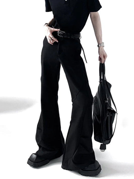 Pleats Design Flare Trousers WN20354