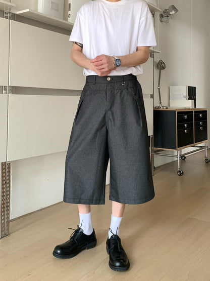 Buckle Wide Cropped Pants WN24998