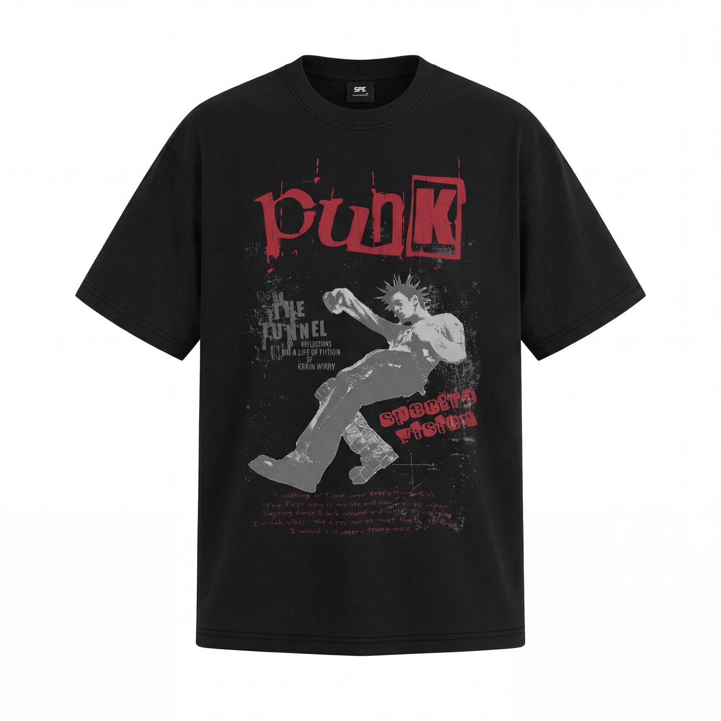 Graphic Print Wash Cotton Short Sleeve T-Shirt WN25635