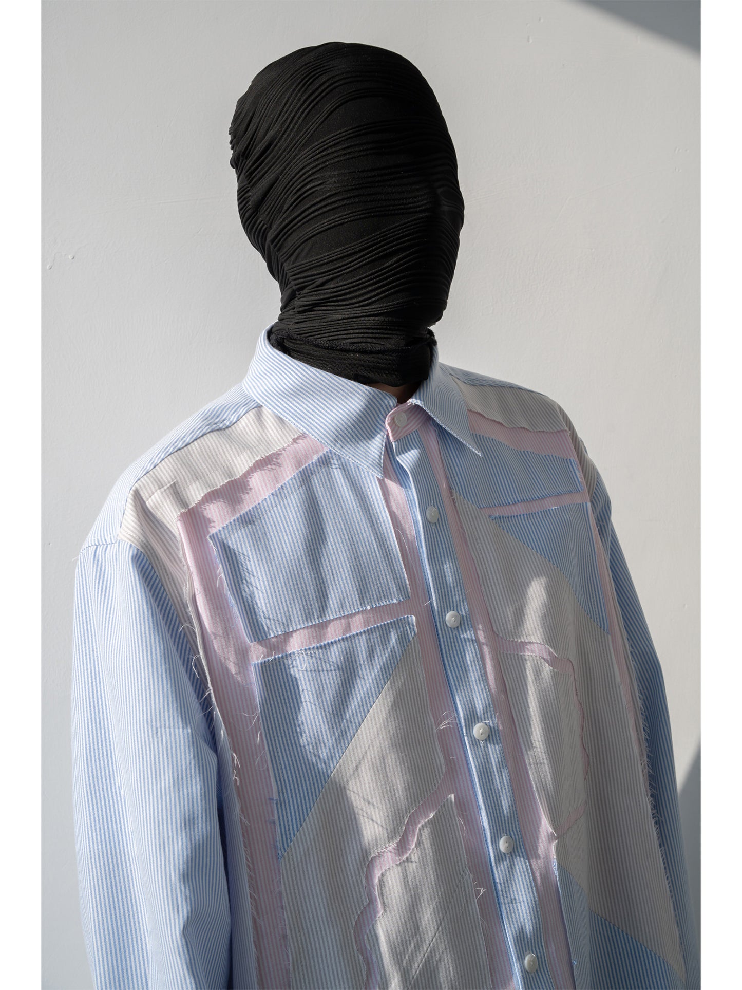 Color Block Striped Oversize Long Sleeve Shirt WN23842
