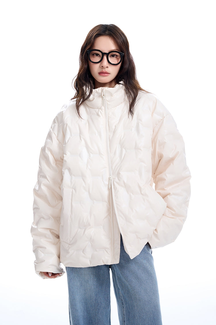 Stand Neck White Duck Down Jacket NA6099-W