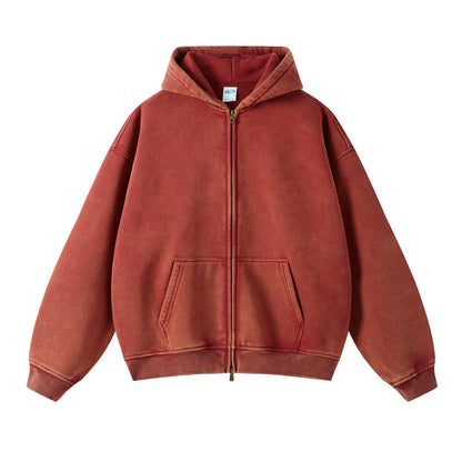 Vintage Dyed Heavyweight Zipper Hoodie WN6646