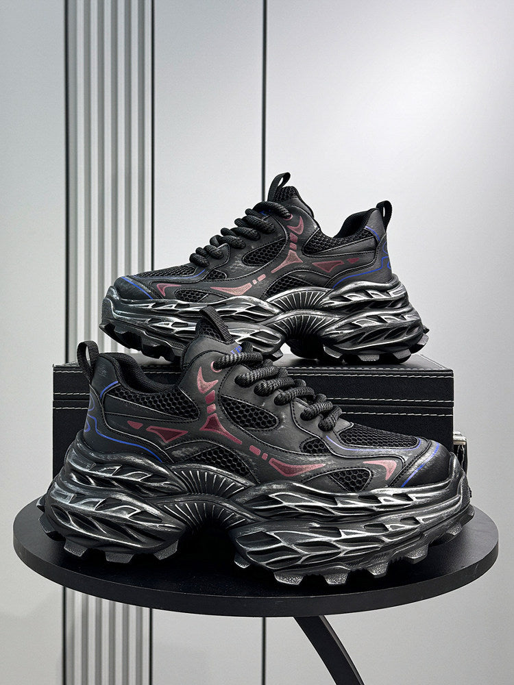 Mesh Panel Chunky Sole Sneakers WN24587