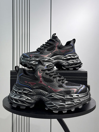 Mesh Panel Chunky Sole Sneakers WN24587