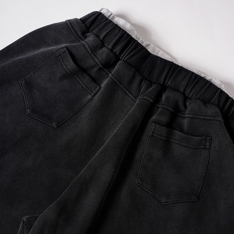 Letter Print Washed Wide Leg Sweatpants WN27927