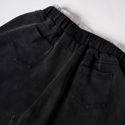 Letter Print Washed Wide Leg Sweatpants WN27927