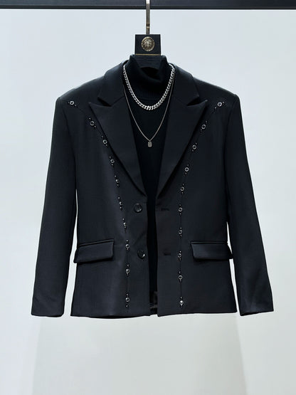 Beaded Tailored Jacket & Flare Trousers Setup WN23850