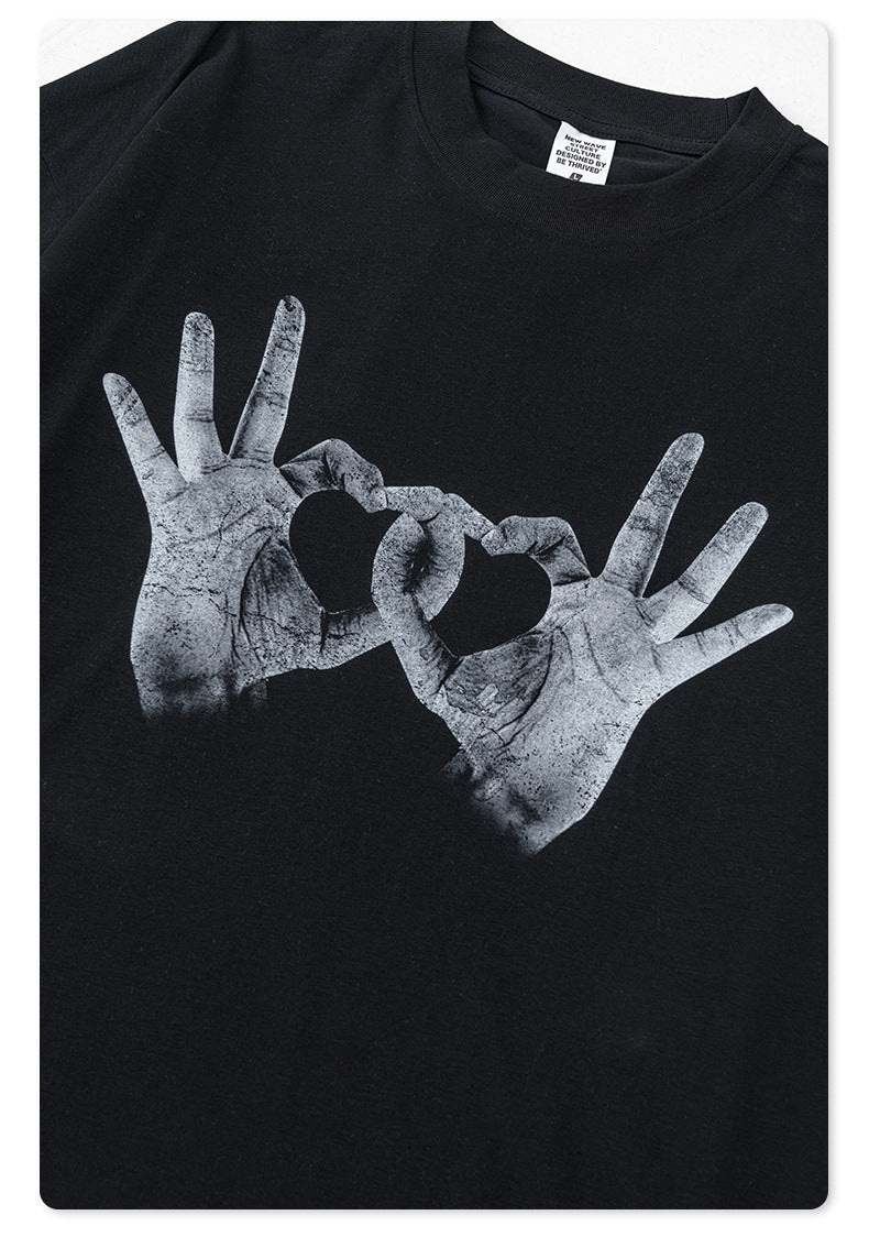 Gesture Print Long Sleeve T-Shirt WN7896