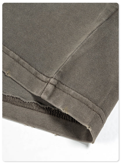 Damage Wash Round Neck Short Sleeve T-Shirt WN6060