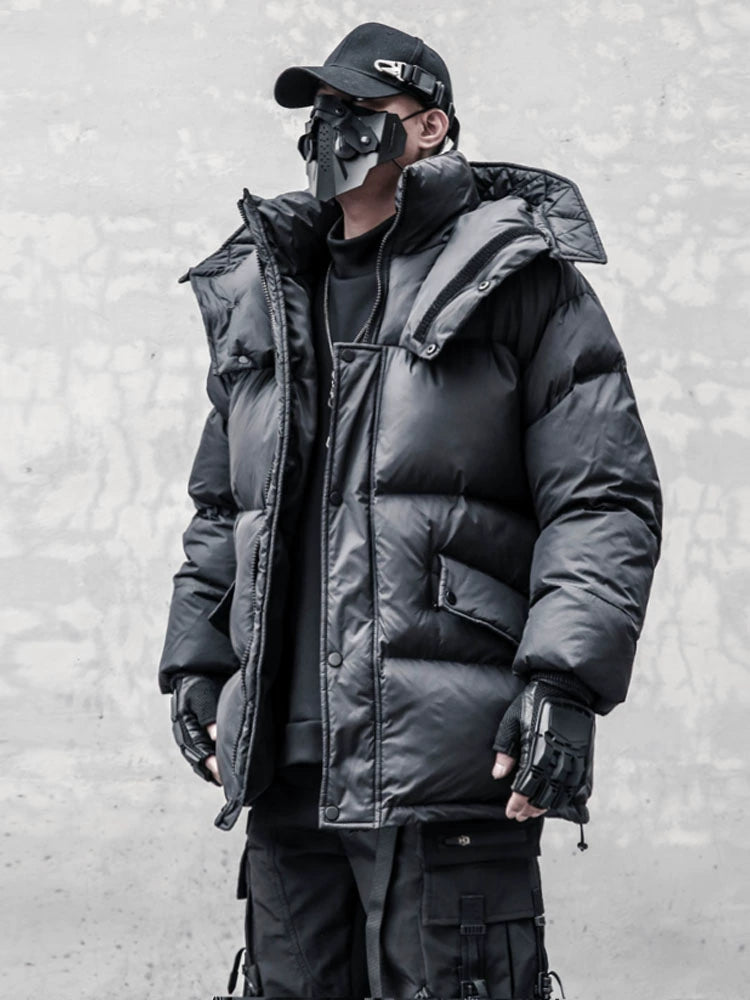 Cyberpunk Hooded Puffer Jacket WN22437