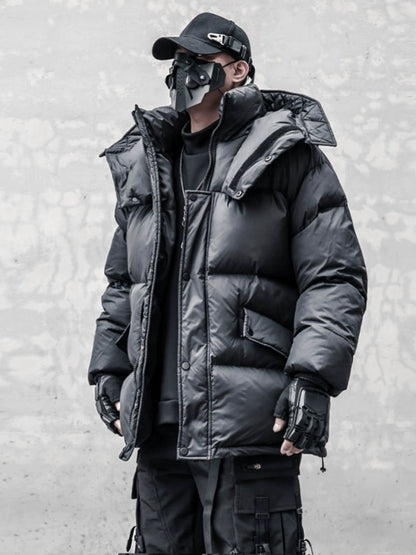 Cyberpunk Hooded Puffer Jacket WN22437