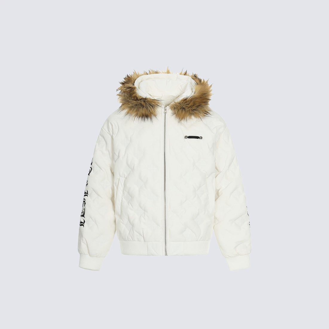 Fake Fur Collar Hooded Puffer Jacket WN28025